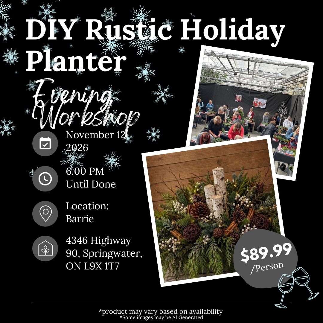 Ticket: DIY Rustic Holiday Planter Evening Workshop - November 12th (Barrie Location)