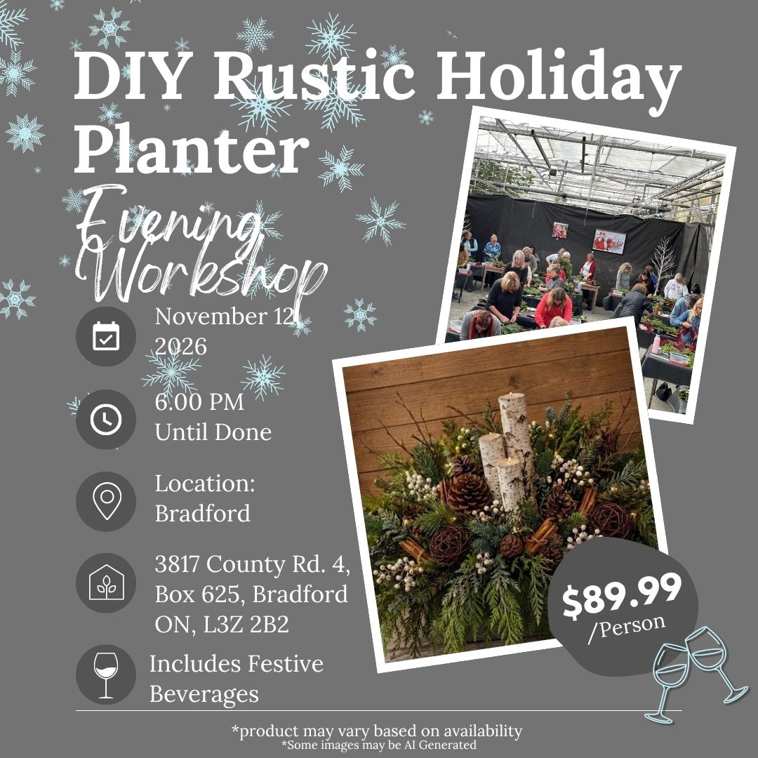 Ticket: DIY Rustic Holiday Planter Evening Workshop - November 12th (Bradford Location)